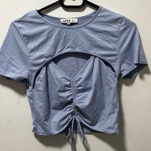Blue Crop Top